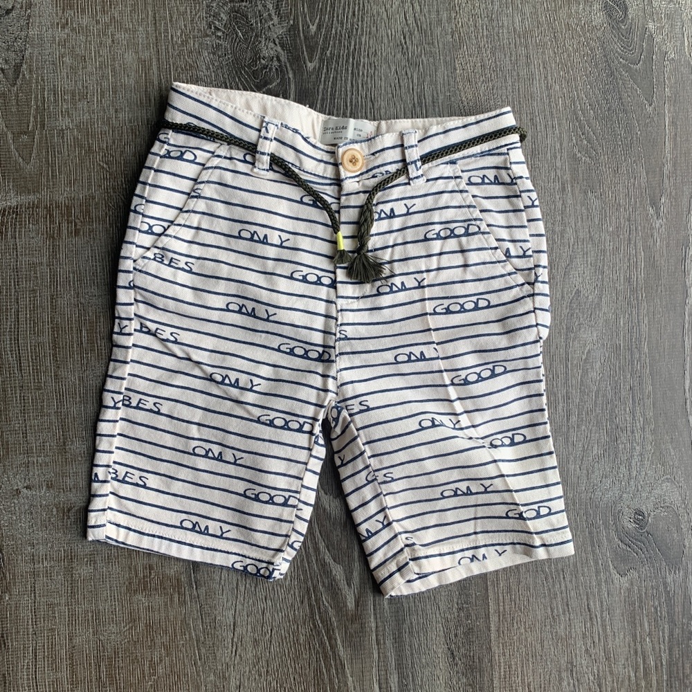 Zara Boys Stripe Chino Shorts